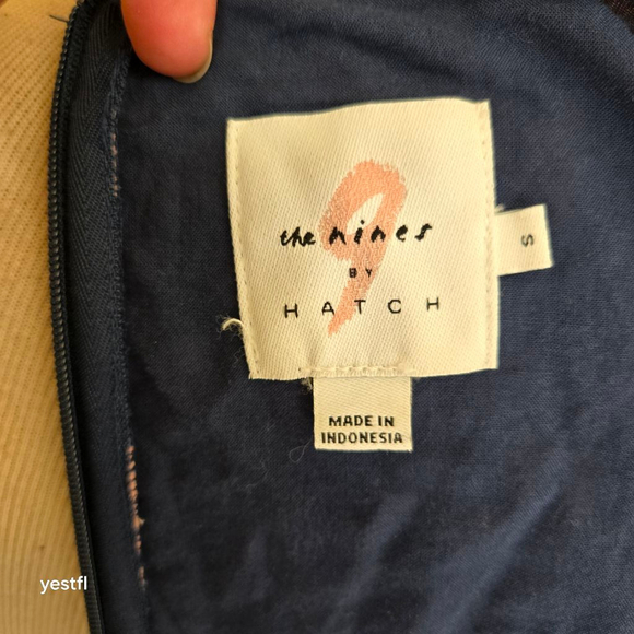 The Nines by Hatch S Navy Pink Floral Maternity Midi Dress S - Picture 5 of 6